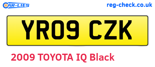YR09CZK are the vehicle registration plates.