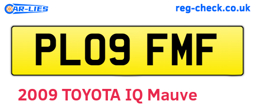 PL09FMF are the vehicle registration plates.