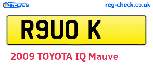 R9UOK are the vehicle registration plates.