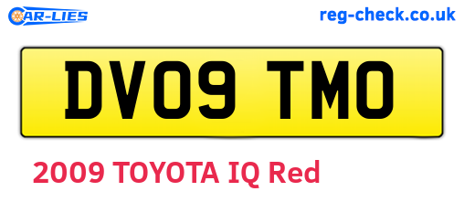 DV09TMO are the vehicle registration plates.