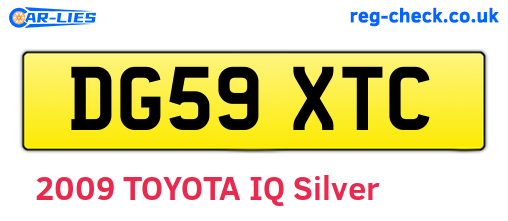 DG59XTC are the vehicle registration plates.