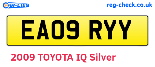 EA09RYY are the vehicle registration plates.