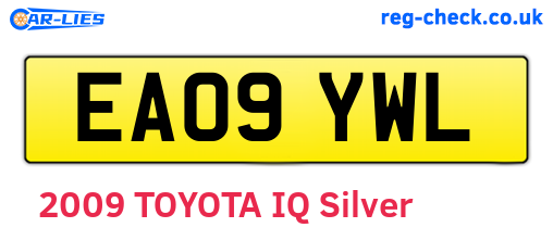 EA09YWL are the vehicle registration plates.