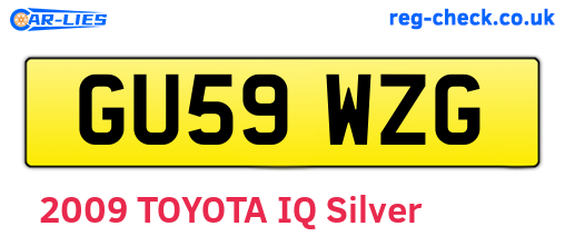 GU59WZG are the vehicle registration plates.