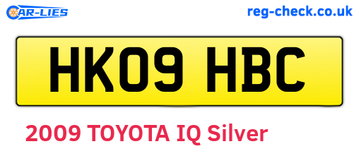 HK09HBC are the vehicle registration plates.