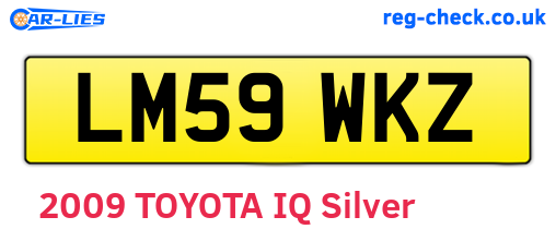 LM59WKZ are the vehicle registration plates.
