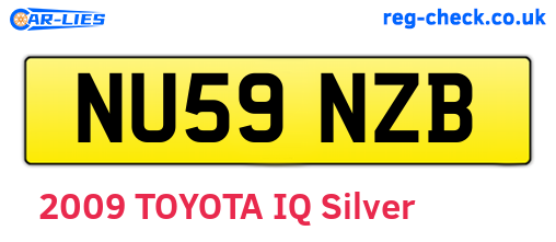 NU59NZB are the vehicle registration plates.