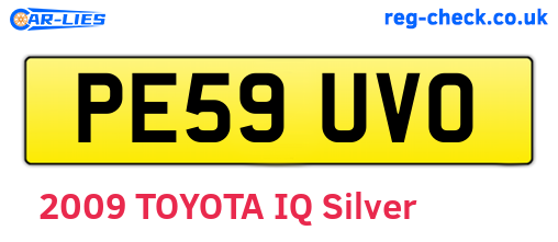PE59UVO are the vehicle registration plates.