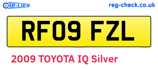 RF09FZL are the vehicle registration plates.