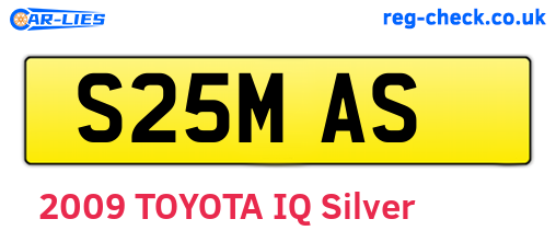 S25MAS are the vehicle registration plates.