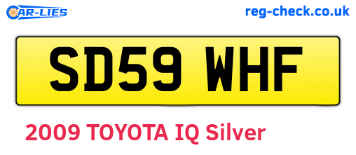 SD59WHF are the vehicle registration plates.
