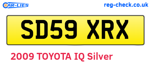 SD59XRX are the vehicle registration plates.