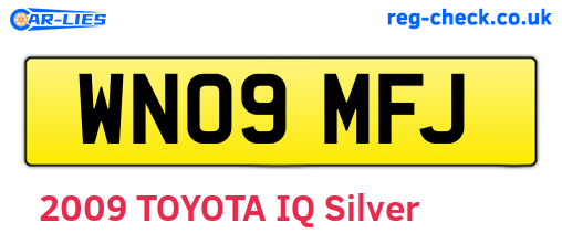WN09MFJ are the vehicle registration plates.