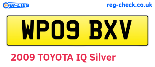 WP09BXV are the vehicle registration plates.