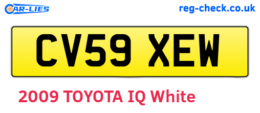 CV59XEW are the vehicle registration plates.