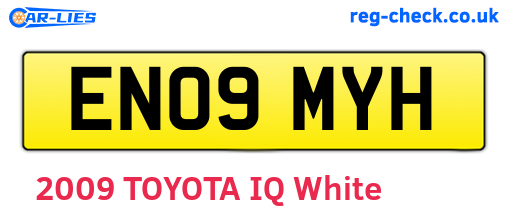 EN09MYH are the vehicle registration plates.