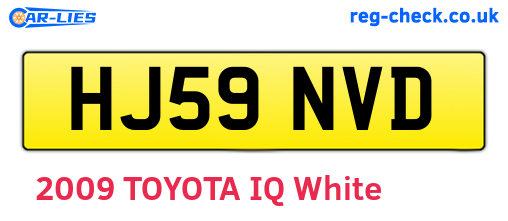 HJ59NVD are the vehicle registration plates.