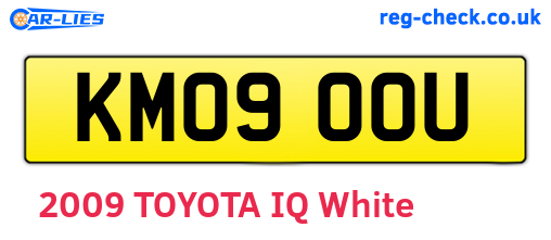 KM09OOU are the vehicle registration plates.