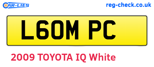 L60MPC are the vehicle registration plates.