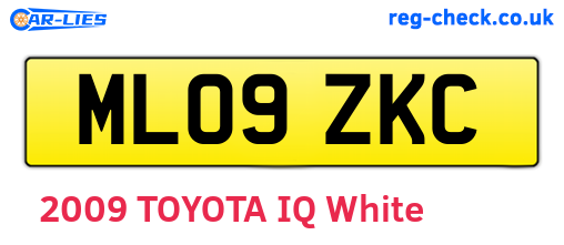 ML09ZKC are the vehicle registration plates.
