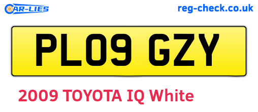 PL09GZY are the vehicle registration plates.