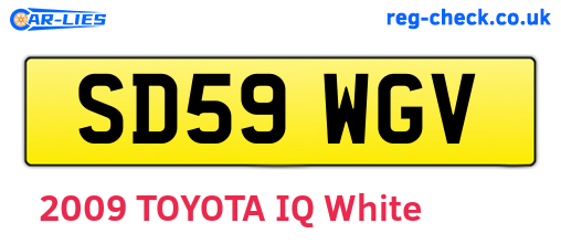 SD59WGV are the vehicle registration plates.