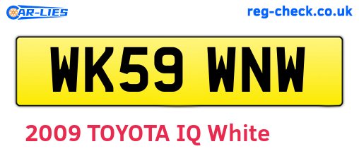 WK59WNW are the vehicle registration plates.