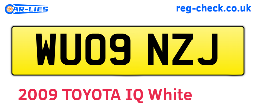 WU09NZJ are the vehicle registration plates.