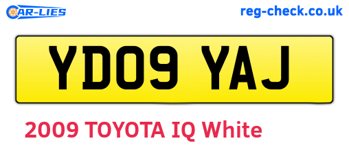 YD09YAJ are the vehicle registration plates.