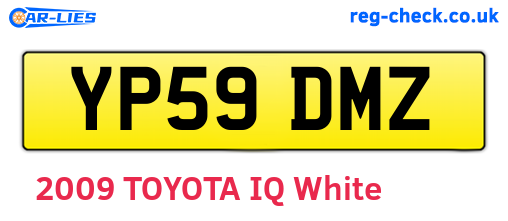 YP59DMZ are the vehicle registration plates.