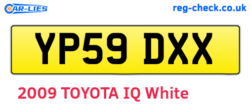 YP59DXX are the vehicle registration plates.