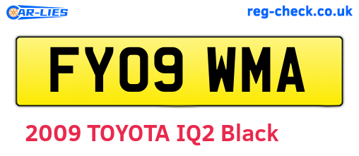FY09WMA are the vehicle registration plates.