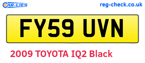 FY59UVN are the vehicle registration plates.
