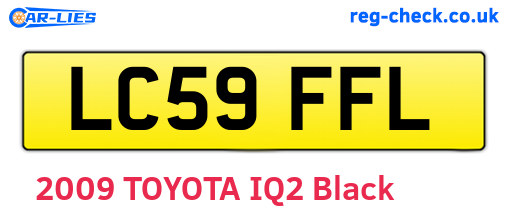 LC59FFL are the vehicle registration plates.