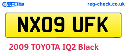NX09UFK are the vehicle registration plates.