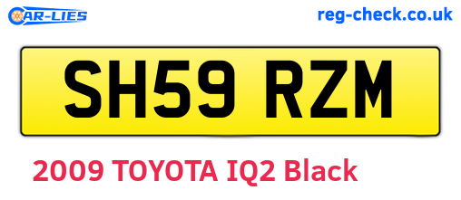 SH59RZM are the vehicle registration plates.