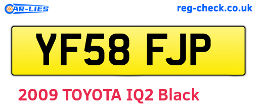 YF58FJP are the vehicle registration plates.