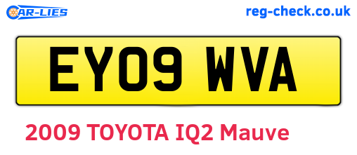 EY09WVA are the vehicle registration plates.