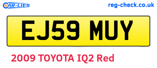 EJ59MUY are the vehicle registration plates.
