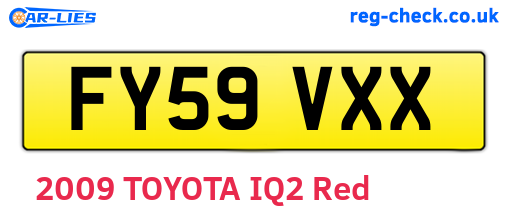 FY59VXX are the vehicle registration plates.