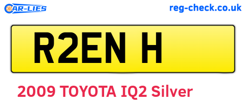 R2ENH are the vehicle registration plates.