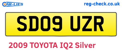 SD09UZR are the vehicle registration plates.