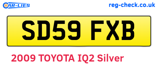 SD59FXB are the vehicle registration plates.