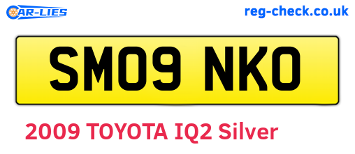 SM09NKO are the vehicle registration plates.