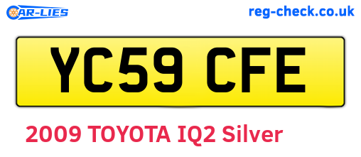 YC59CFE are the vehicle registration plates.