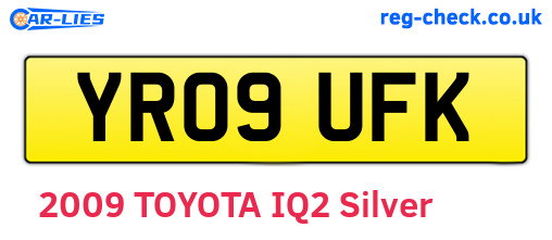 YR09UFK are the vehicle registration plates.