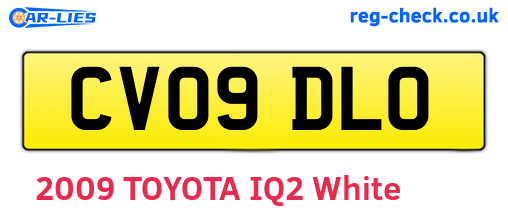 CV09DLO are the vehicle registration plates.