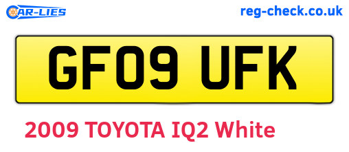 GF09UFK are the vehicle registration plates.