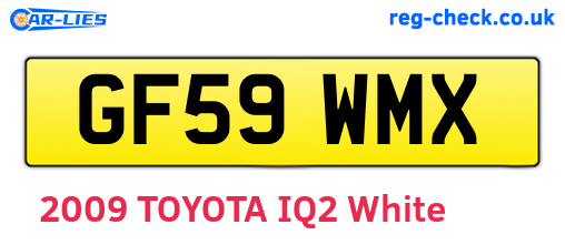 GF59WMX are the vehicle registration plates.