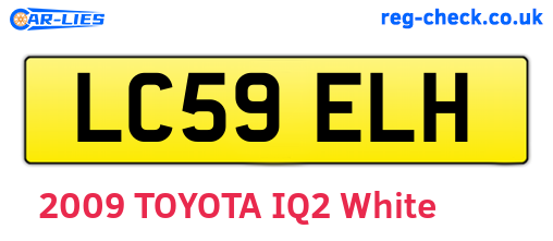 LC59ELH are the vehicle registration plates.